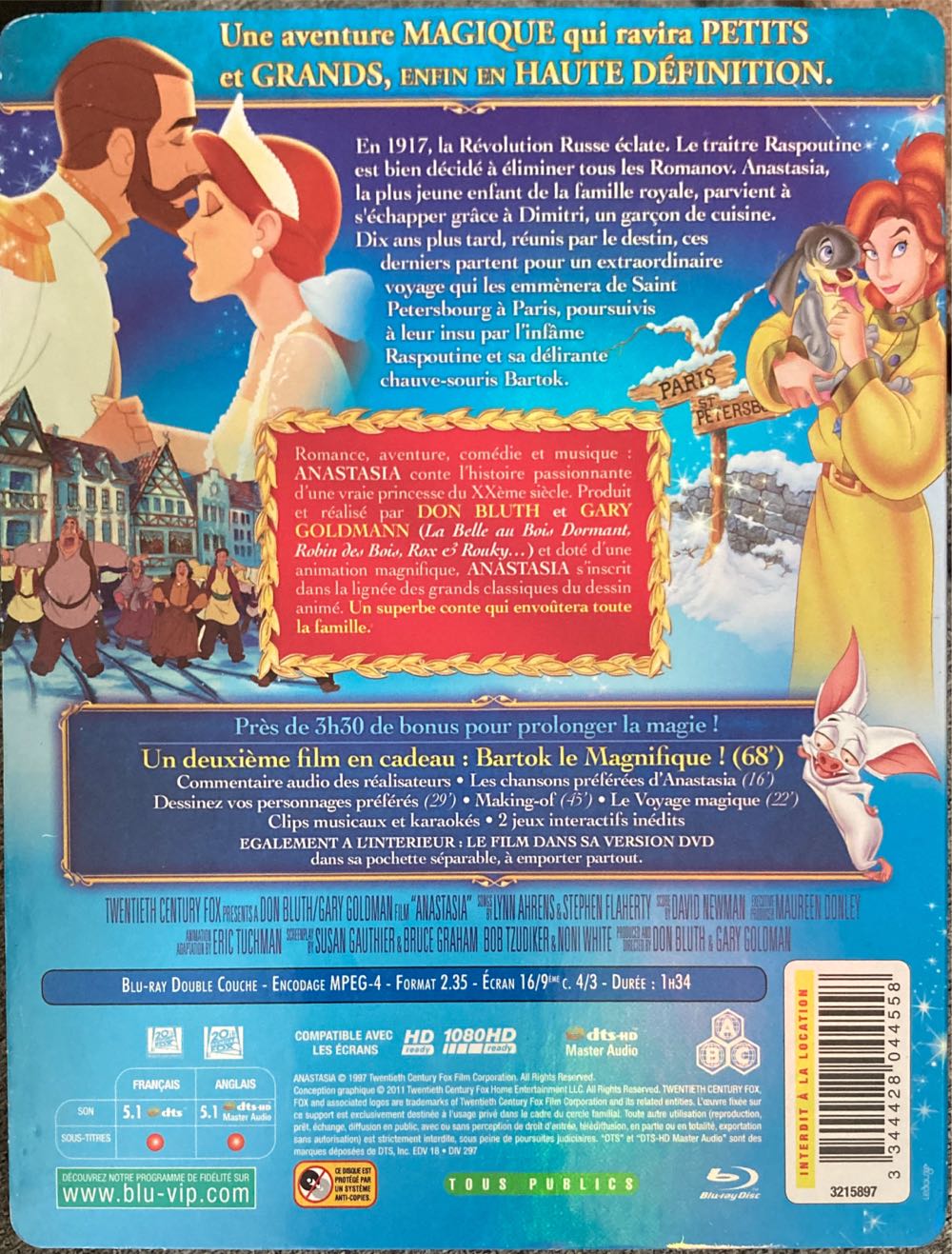 Anastasia Blu-ray movie collectible [Barcode 3344428044558] - Main Image 2