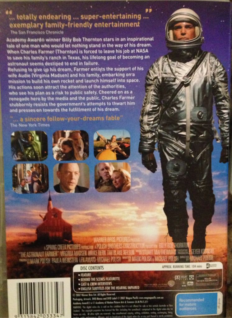 The Astronaut Farmer DVD movie collectible [Barcode 9315842033347] - Main Image 2
