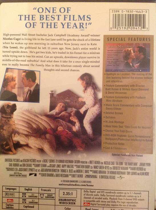 The Family Man DVD movie collectible [Barcode 025192094125] - Main Image 2