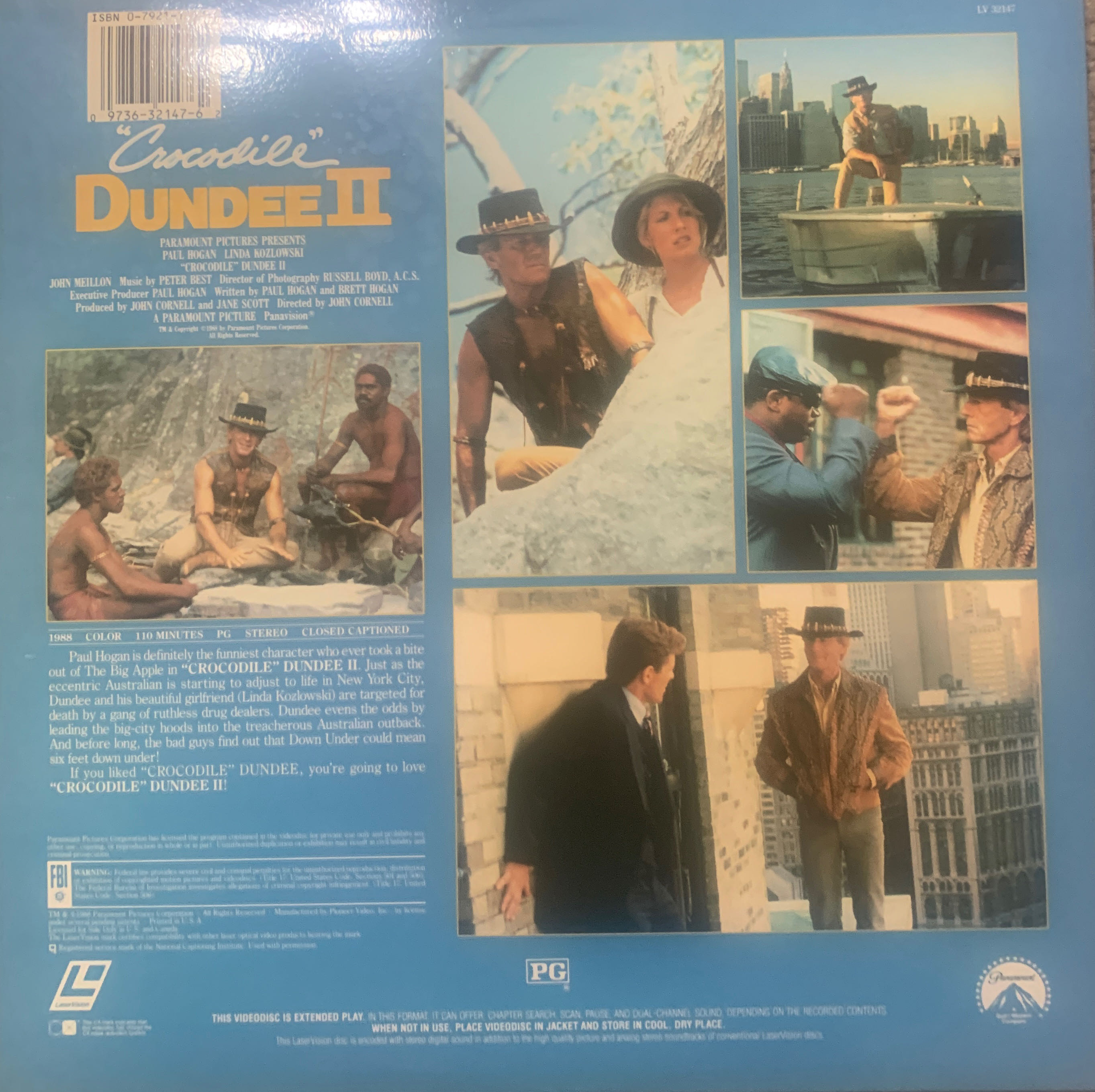 Crocodile Dundee II Laser Disc movie collectible [Barcode 097363214762] - Main Image 2