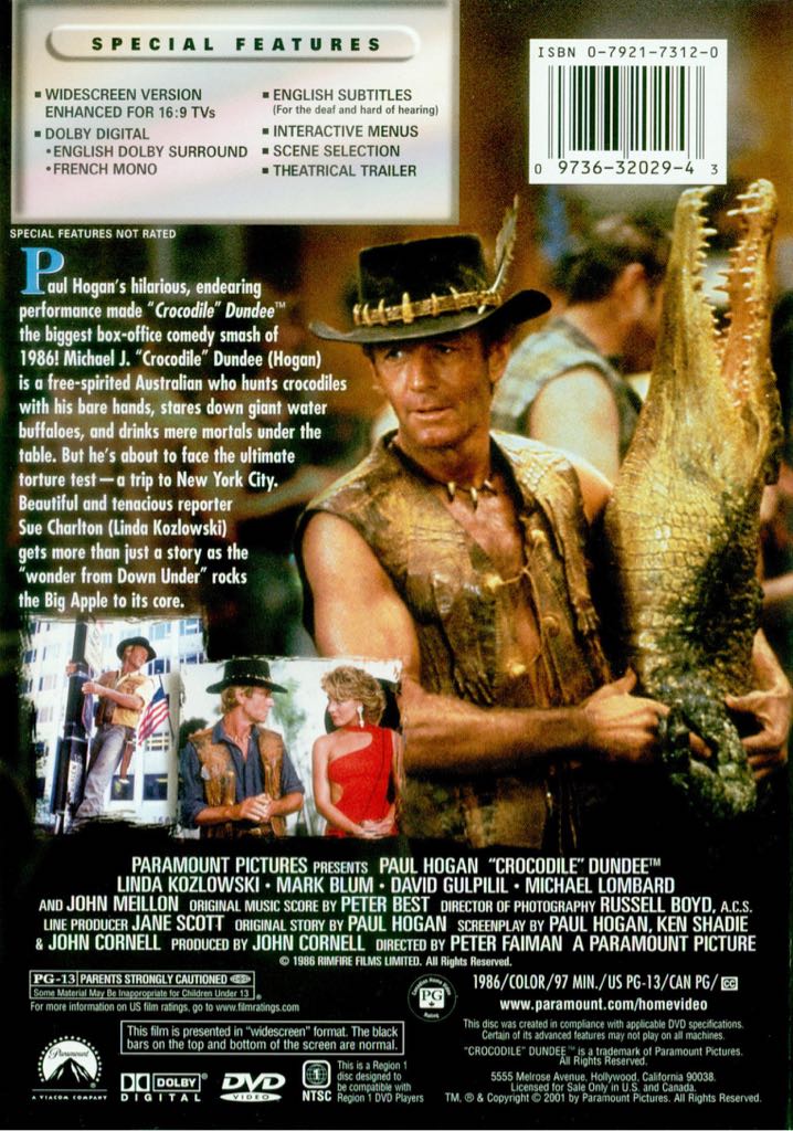 Crocodile Dundee DVD movie collectible [Barcode 7081464202943] - Main Image 2