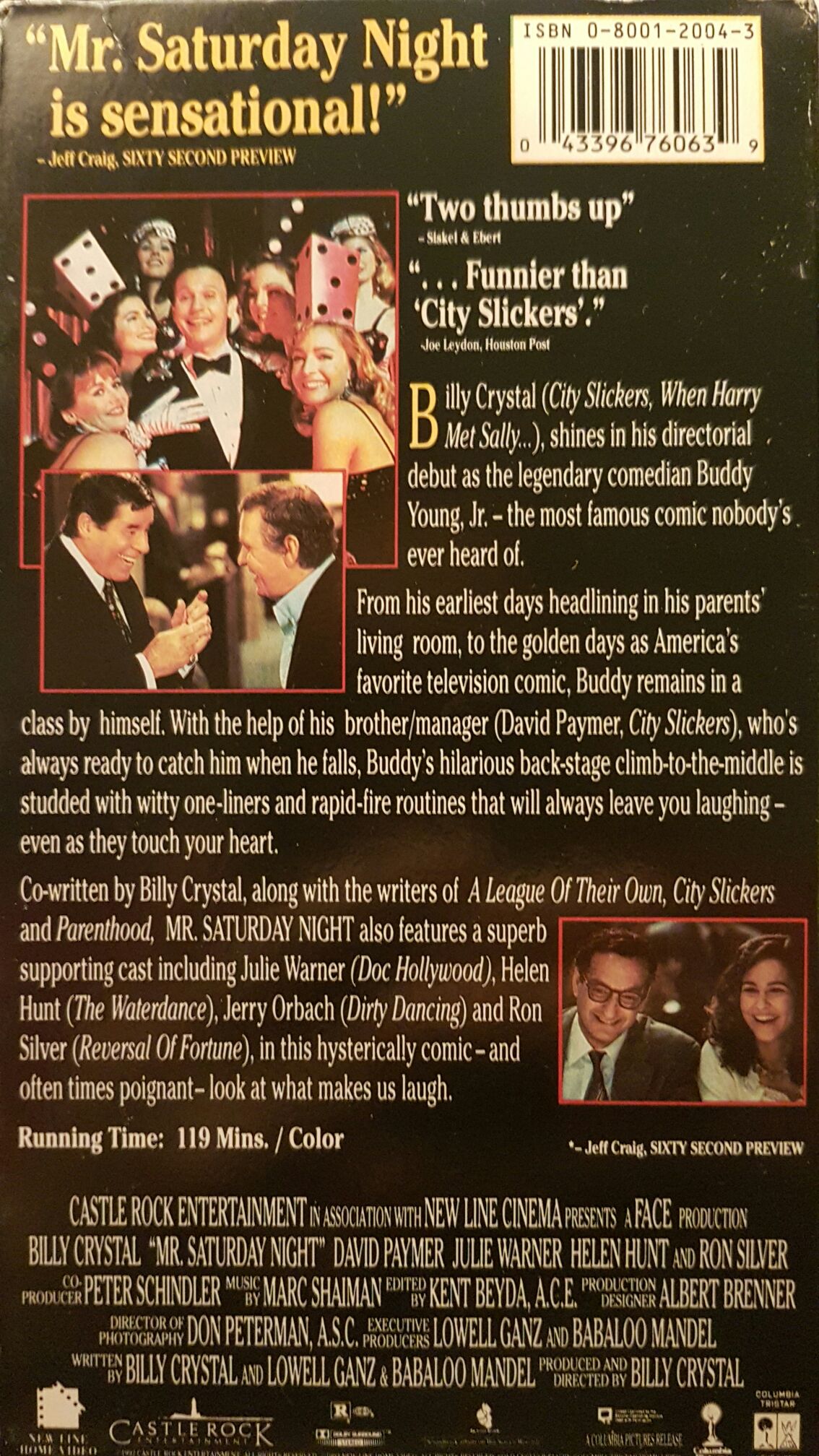 Mr. Saturday Night (M. Samedi Soir) VHS movie collectible [Barcode 044005820928] - Main Image 2
