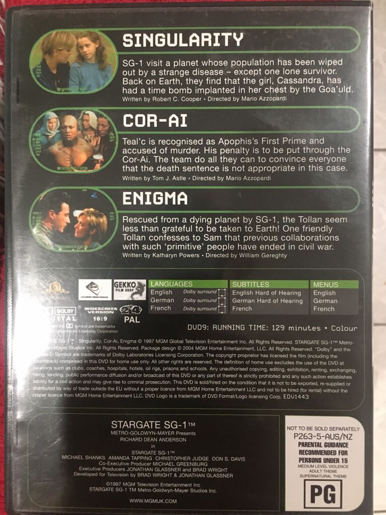 Stargate SG-1 - Season 5 DVD movie collectible [Barcode 7036988027381] - Main Image 2