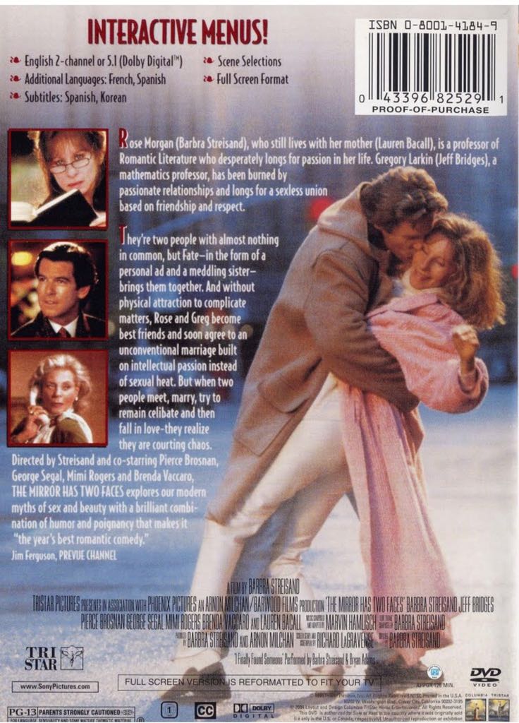 The Mirror Has Two Faces DVD movie collectible [Barcode 043396825208] - Main Image 2