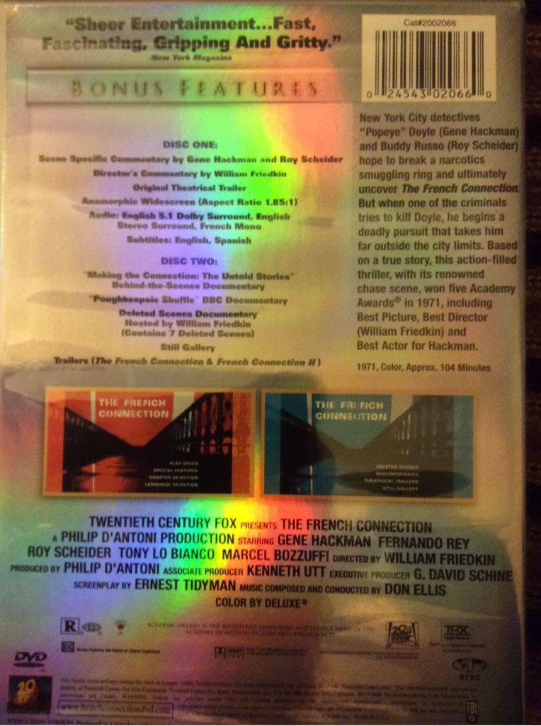 French Connection, The DVD movie collectible [Barcode 024543020653] - Main Image 2