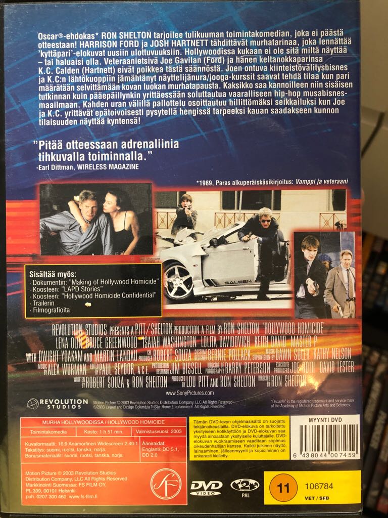 Murha Hollywoodissa  DVD movie collectible [Barcode 6438044007459] - Main Image 2
