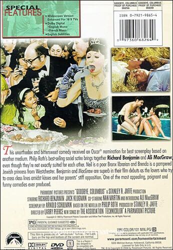 Goodbye Columbus DVD movie collectible [Barcode 097360682649] - Main Image 2