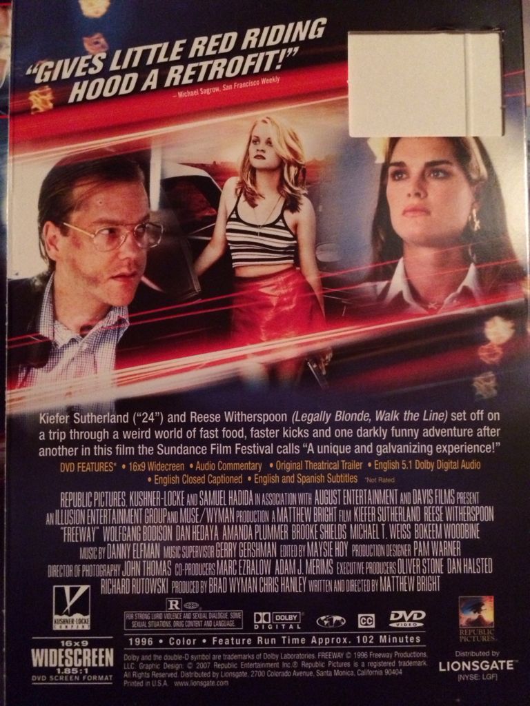 Freeway DVD movie collectible [Barcode 017153211610] - Main Image 2