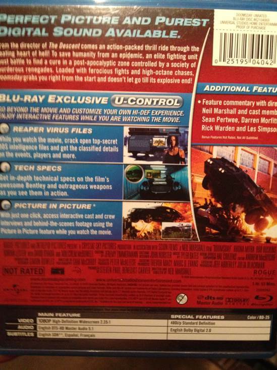 Doomsday Blu-ray movie collectible [Barcode 025195040426] - Main Image 2