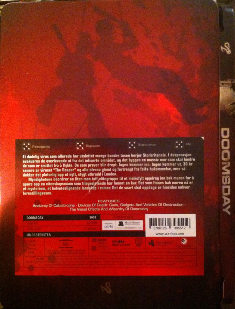 Doomsday (C) DVD movie collectible [Barcode 5706126395512] - Main Image 2