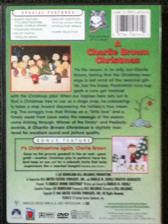 Charlie Brown Christmas, A DVD movie collectible [Barcode 097361561349] - Main Image 2