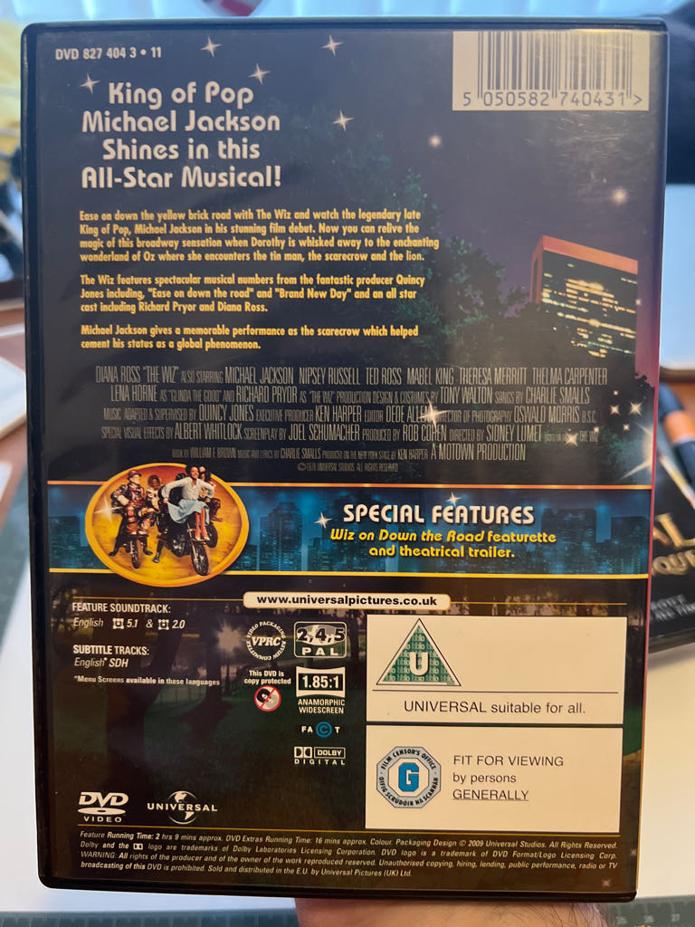 The Wiz DVD movie collectible [Barcode 5050582740431] - Main Image 2