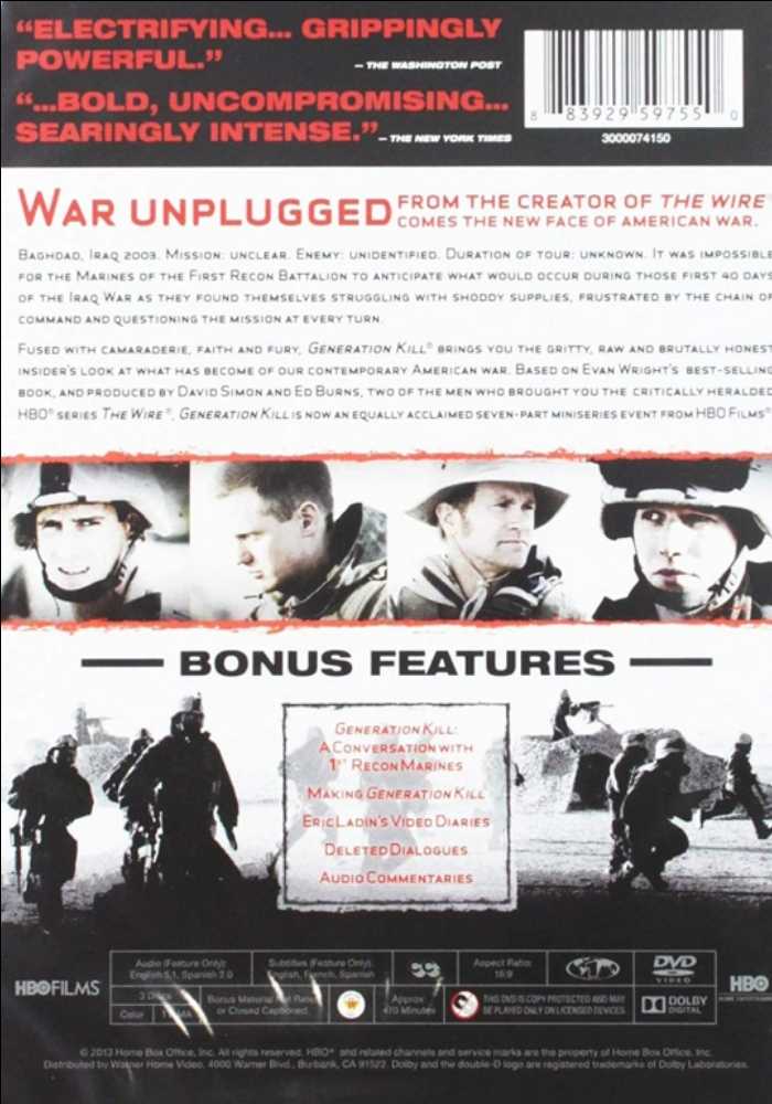 Generation Kill DVD movie collectible [Barcode 5051892001236] - Main Image 2