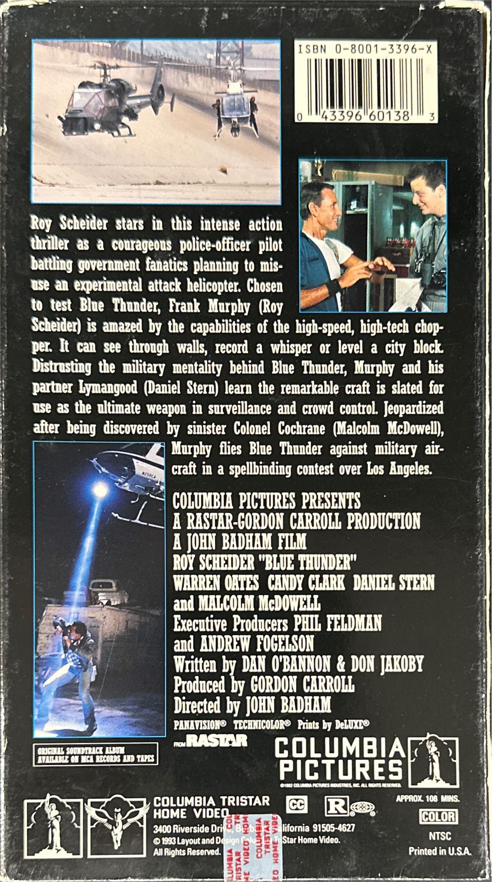 Blue Thunder VHS movie collectible [Barcode 1871304619] - Main Image 2