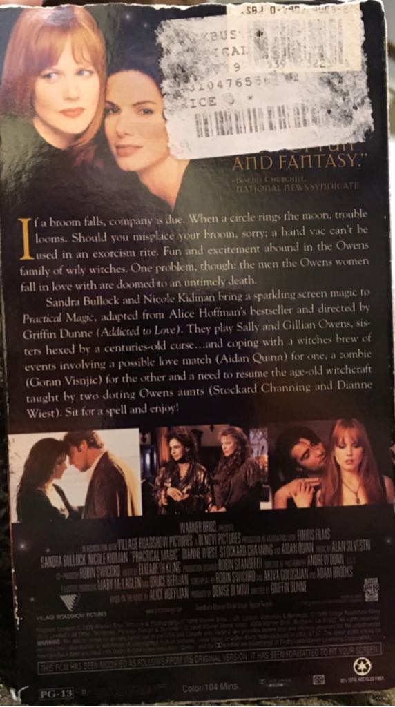Practical Magic VHS movie collectible [Barcode 085391752233] - Main Image 2