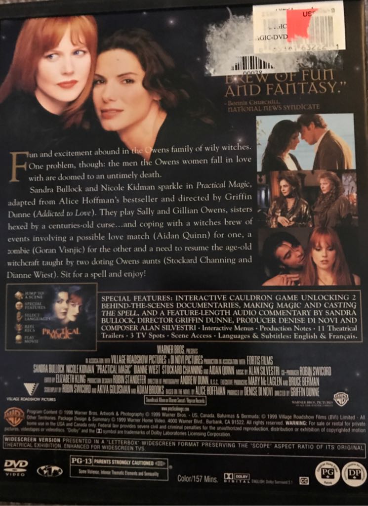 Practical Magic ‘’ Blu-ray movie collectible [Barcode 7321937163228] - Main Image 2