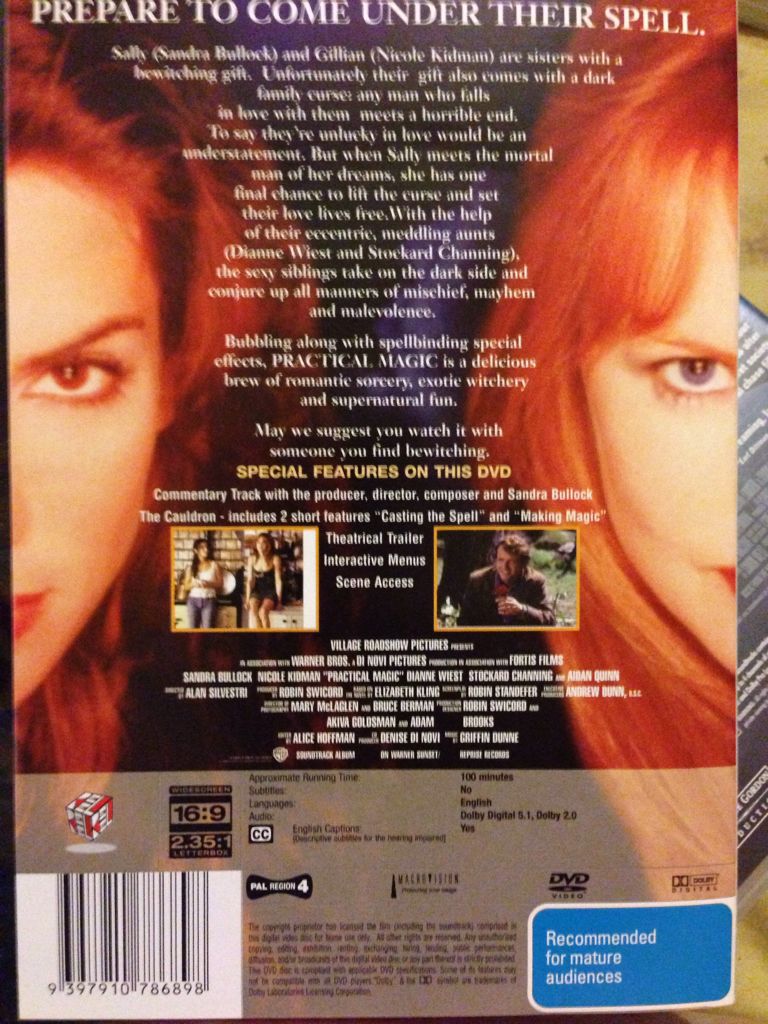 Practical Magic DVD movie collectible [Barcode 9397910786898] - Main Image 2