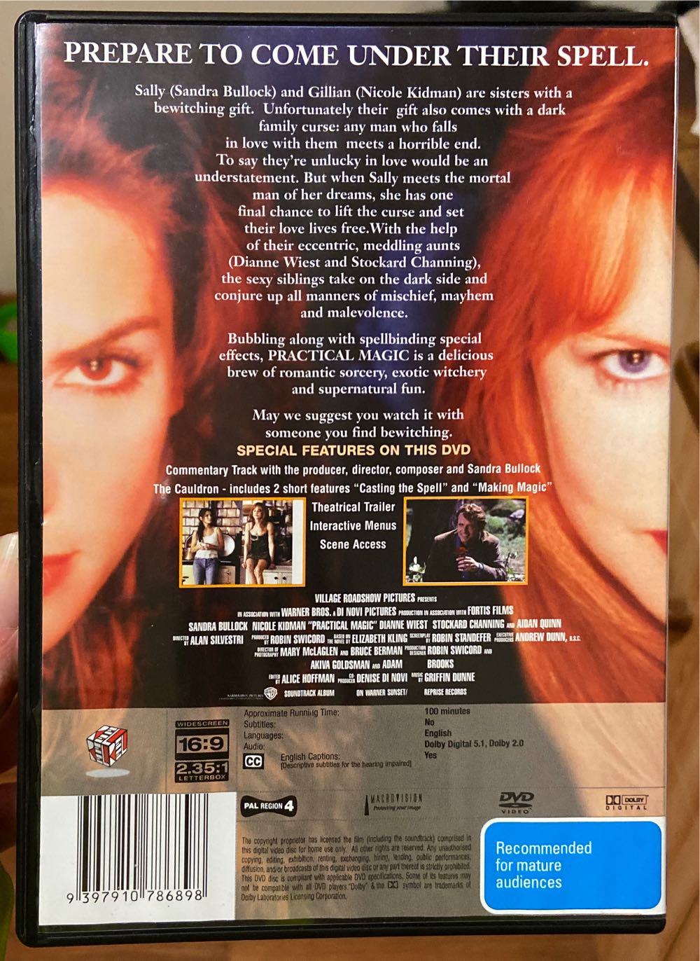 Practical Magic DVD movie collectible [Barcode 9397910786898] - Main Image 3