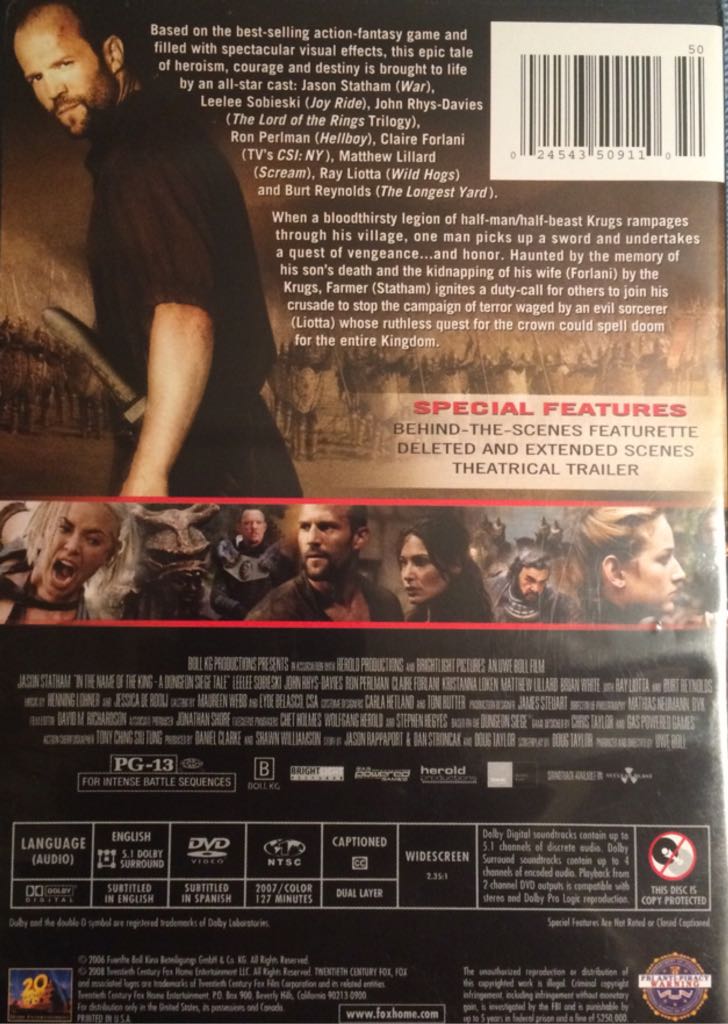 In The Name Of The King : A Dungeon Siege Tale Digital Copy movie collectible [Barcode 024543509110] - Main Image 2