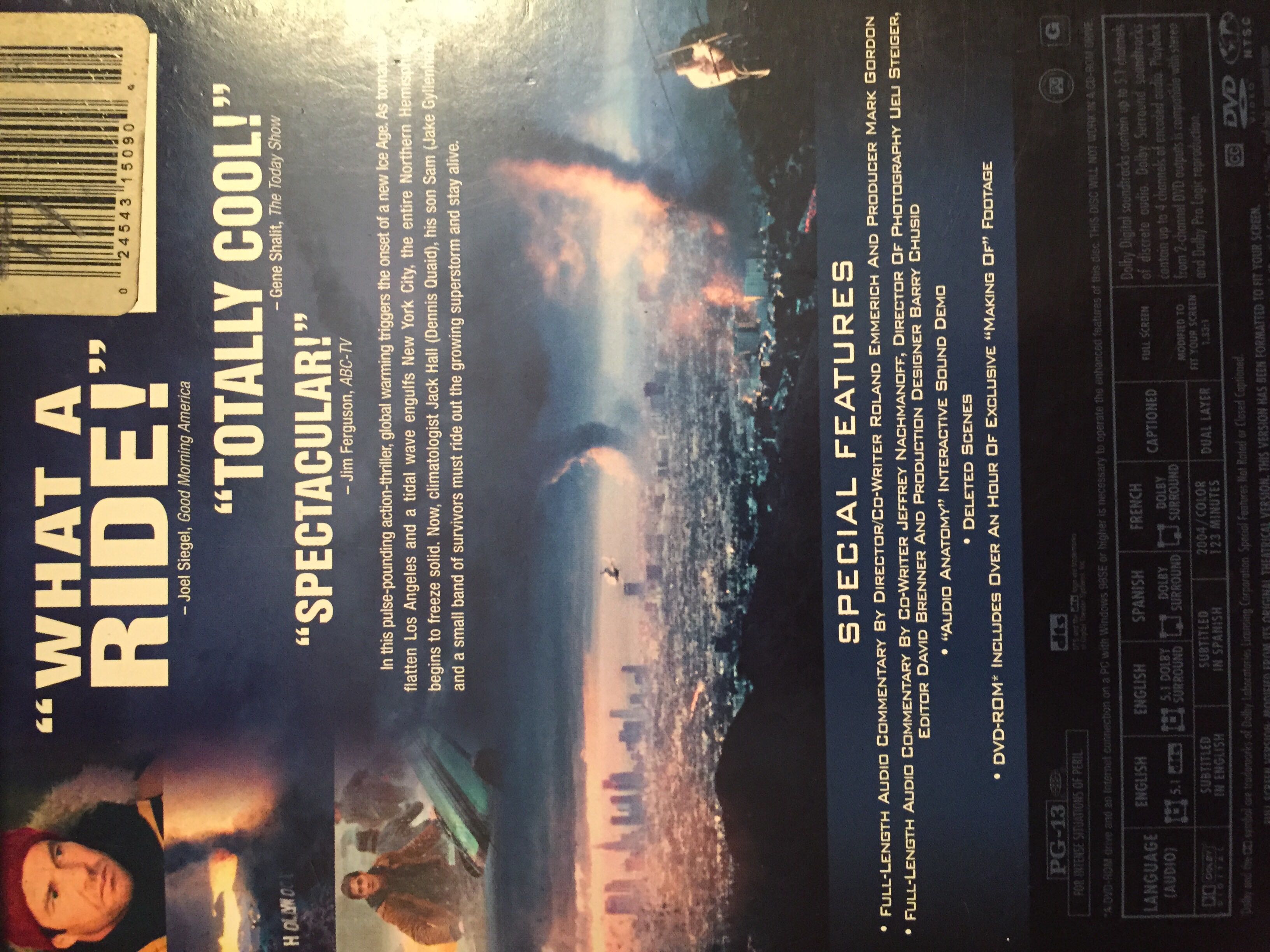 The Day After Tomorrow DVD movie collectible [Barcode 0024543135548] - Main Image 2