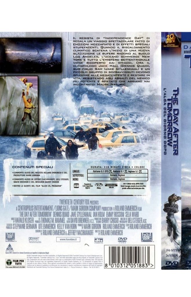 The Day After Tomorrow DVD movie collectible [Barcode 024543172475] - Main Image 2
