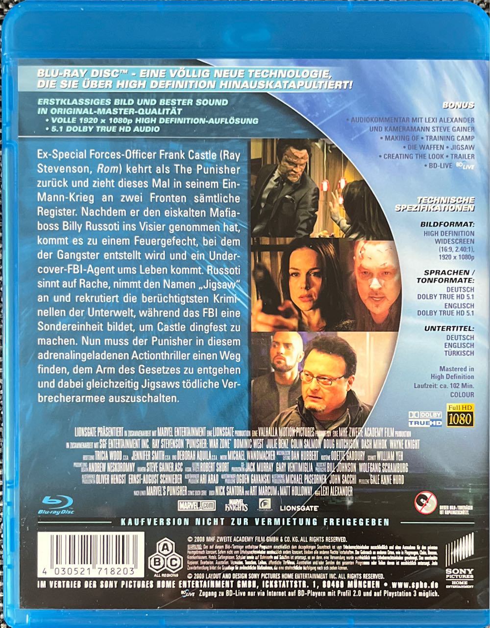 Punisher: War Zone DC Digital Copy movie collectible [Barcode 4030521718203] - Main Image 2