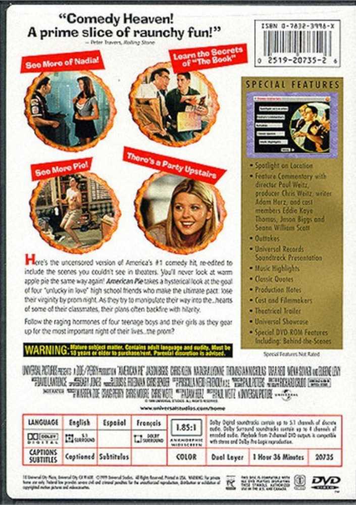 American Pie — [DVD] DVD movie collectible [Barcode 025196963526] - Main Image 2