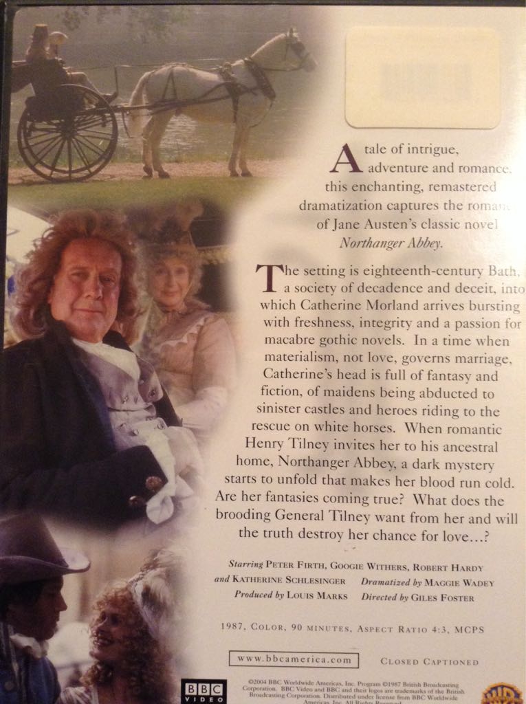 Northanger Abbey DVD movie collectible [Barcode 4260131122712] - Main Image 2