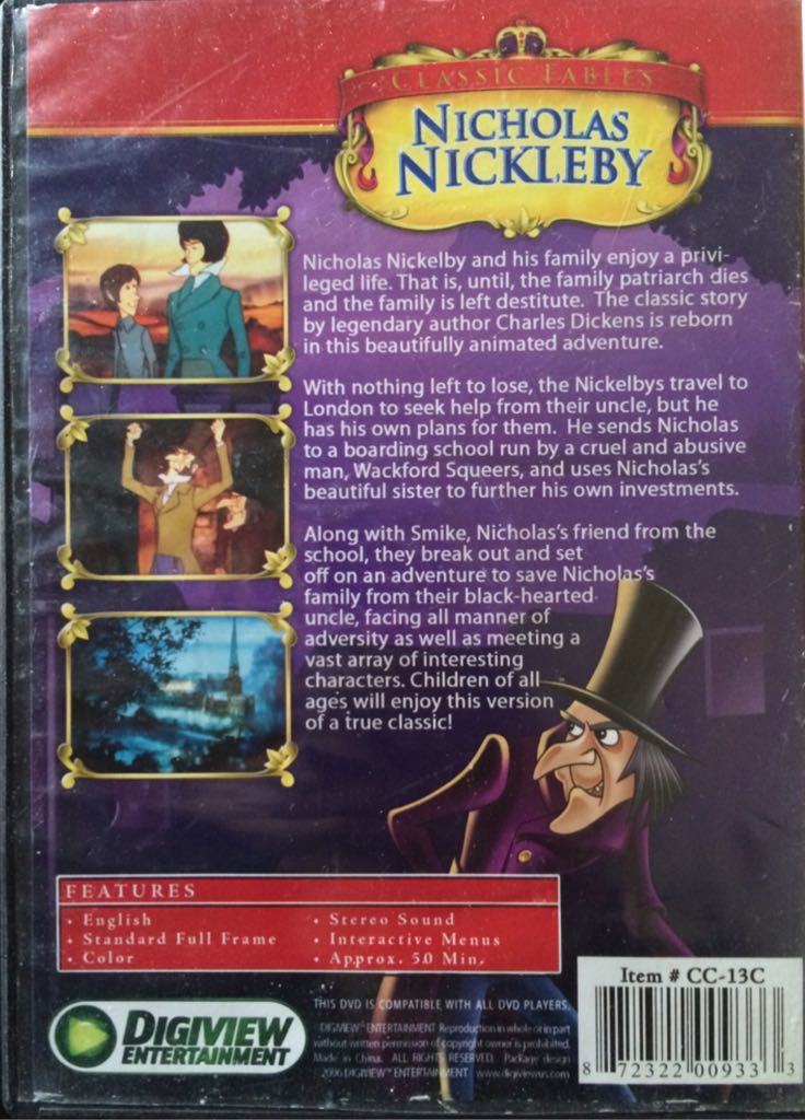Nicholas Nickleby - (2002 • DVD) DVD movie collectible [Barcode 872322009333] - Main Image 2