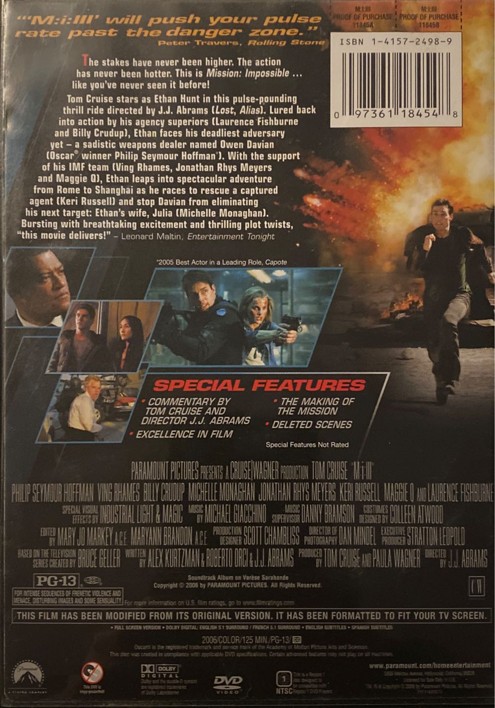 Tom Cruise Mission Impossible DVD movie collectible [Barcode 9187211420818] - Main Image 2