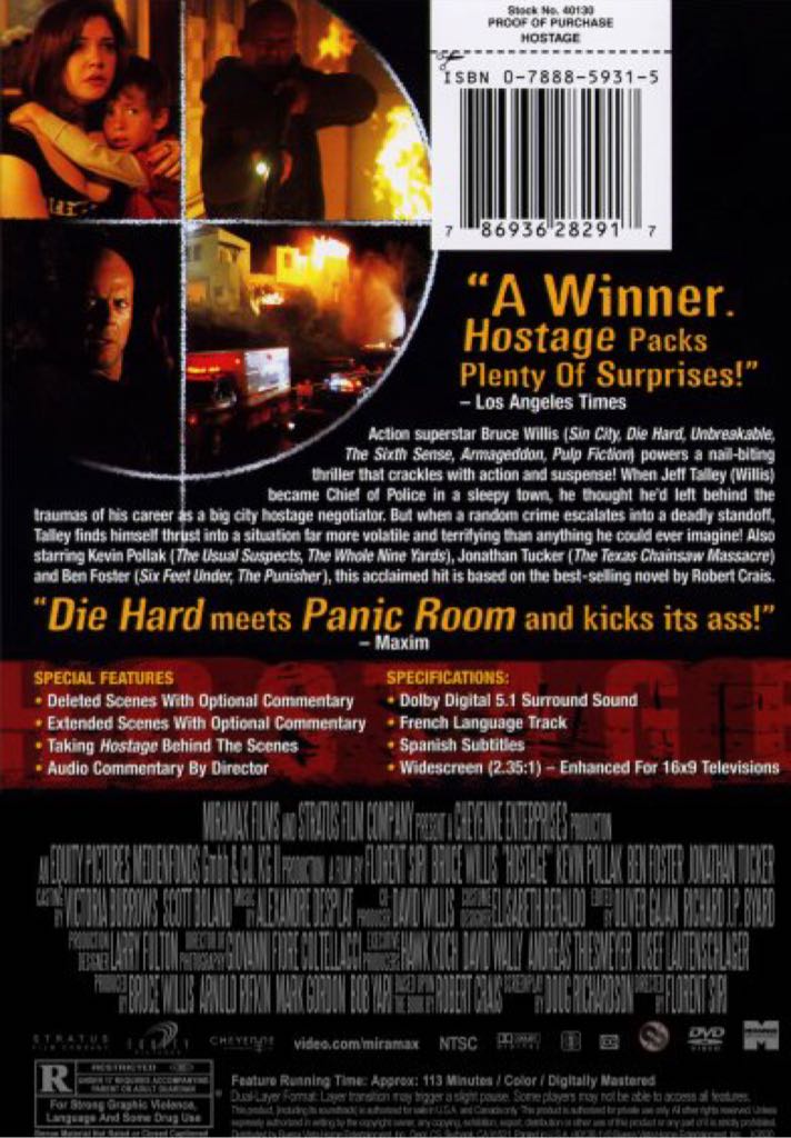 Hostage DVD movie collectible [Barcode 065935209416] - Main Image 2