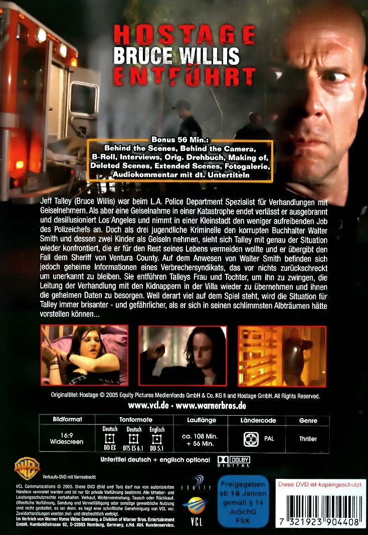 Hostage DVD movie collectible [Barcode 7321923904408] - Main Image 2