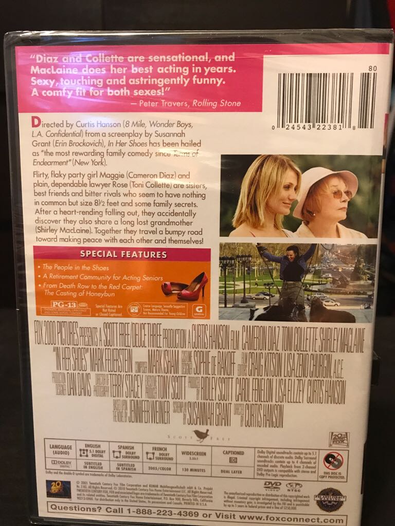 In Her Shoes DVD movie collectible [Barcode 024543223818] - Main Image 2