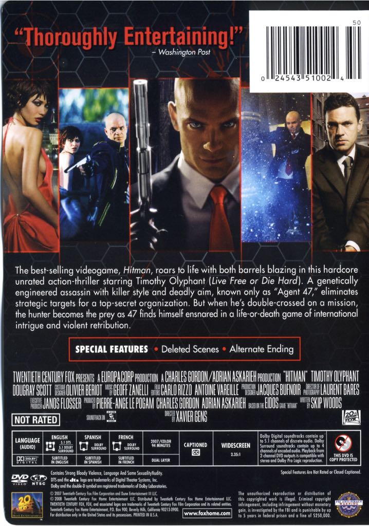 Hitman DVD movie collectible [Barcode 024543510031] - Main Image 2