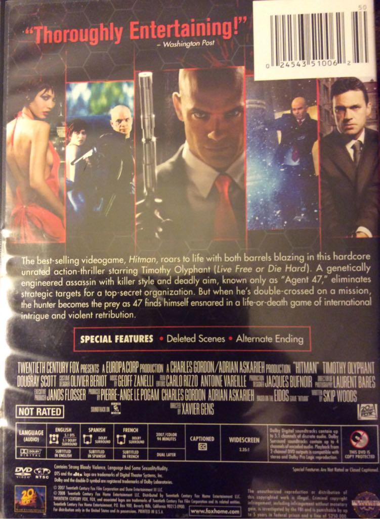 Hitman DVD movie collectible [Barcode 024543510062] - Main Image 2