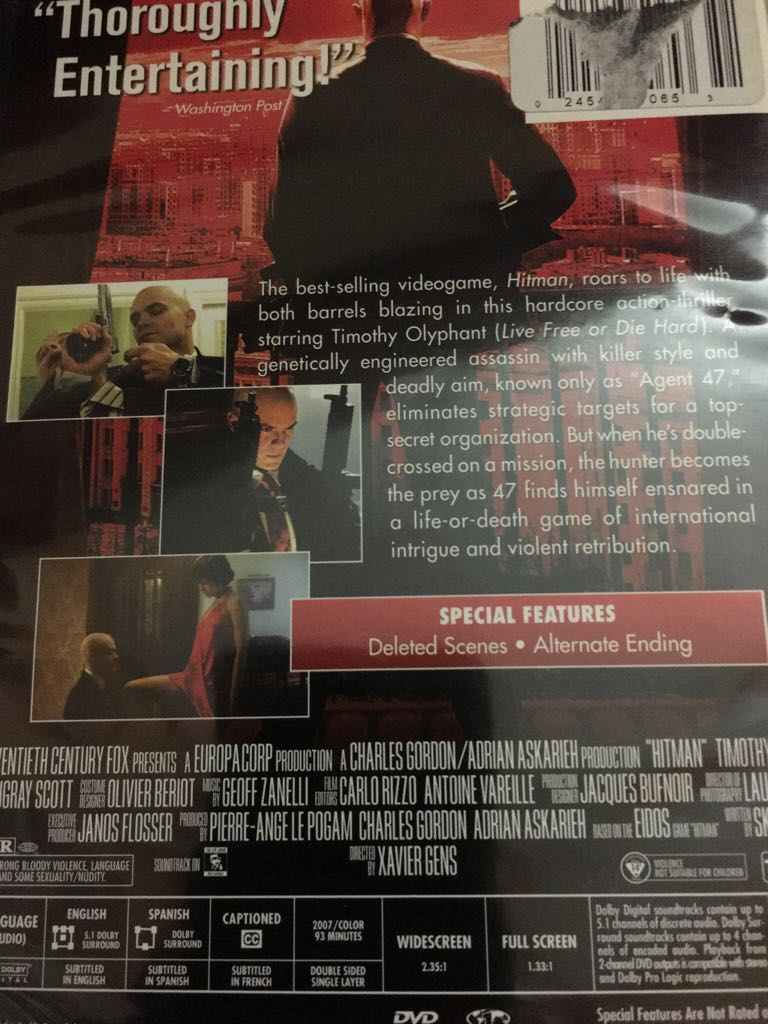 Hitman DVD movie collectible [Barcode 024543570653] - Main Image 2