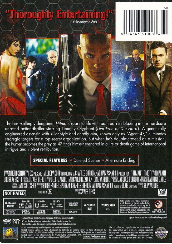 Hitman DVD movie collectible [Barcode 086162362811] - Main Image 2