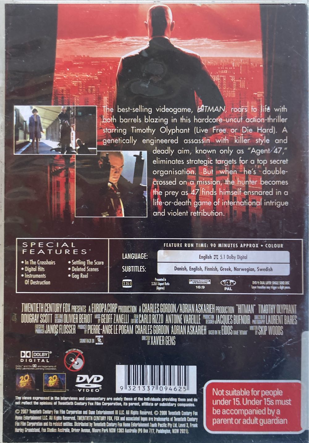 Hitman DVD movie collectible [Barcode 9321337094625] - Main Image 2