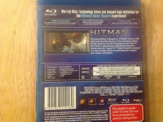 Hitman Blu-ray movie collectible [Barcode 9321337112169] - Main Image 2