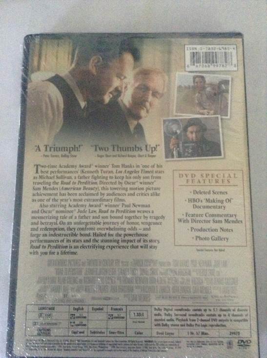 Road to Perdition DVD movie collectible [Barcode 667068997828] - Main Image 2