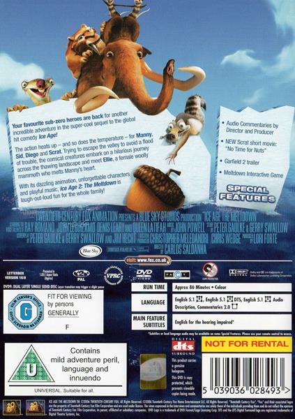 Ice Age 2 The Meltdown DVD movie collectible [Barcode 5039036028493] - Main Image 2