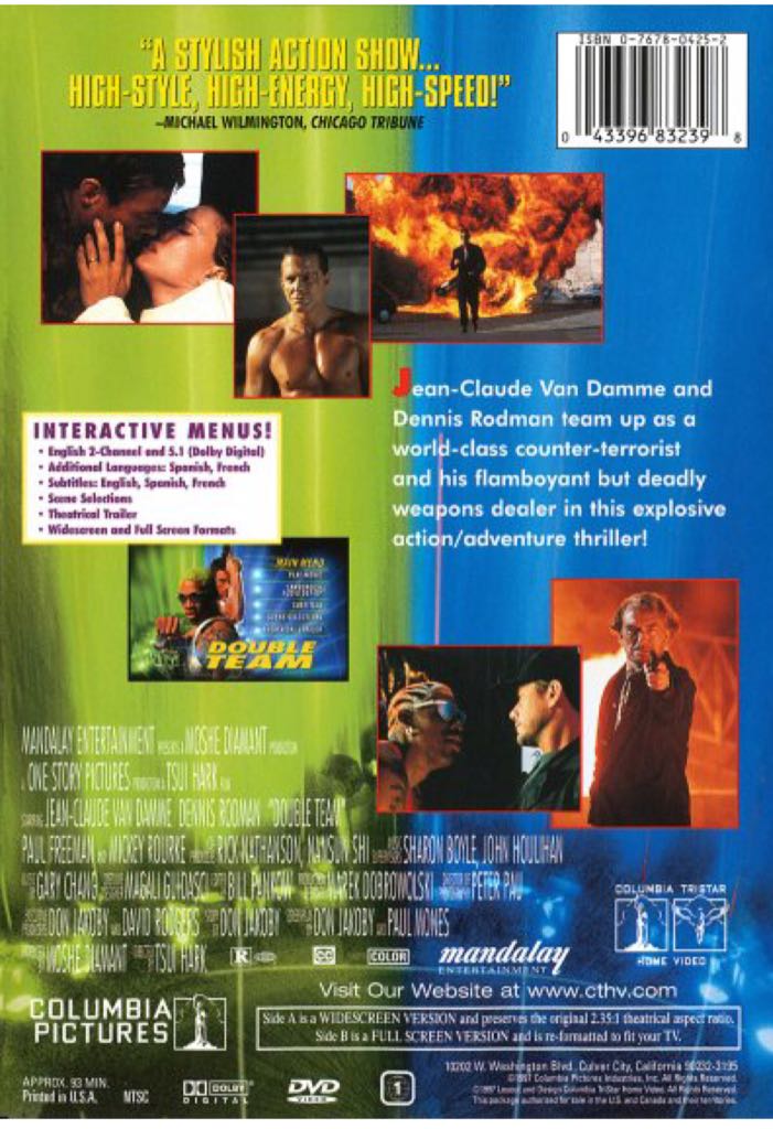 Double Team DVD movie collectible [Barcode 043396832398] - Main Image 2