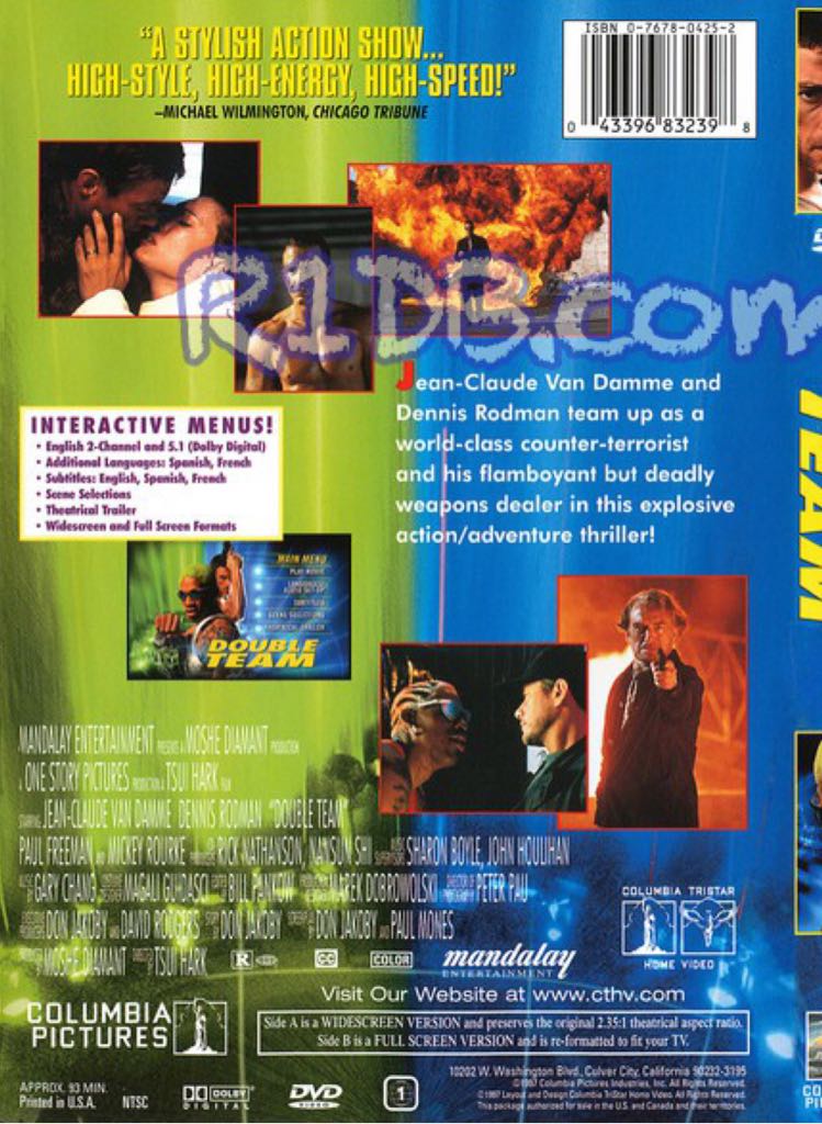 Double Team [DVD] [1997] DVD movie collectible [Barcode 5035822629530] - Main Image 2
