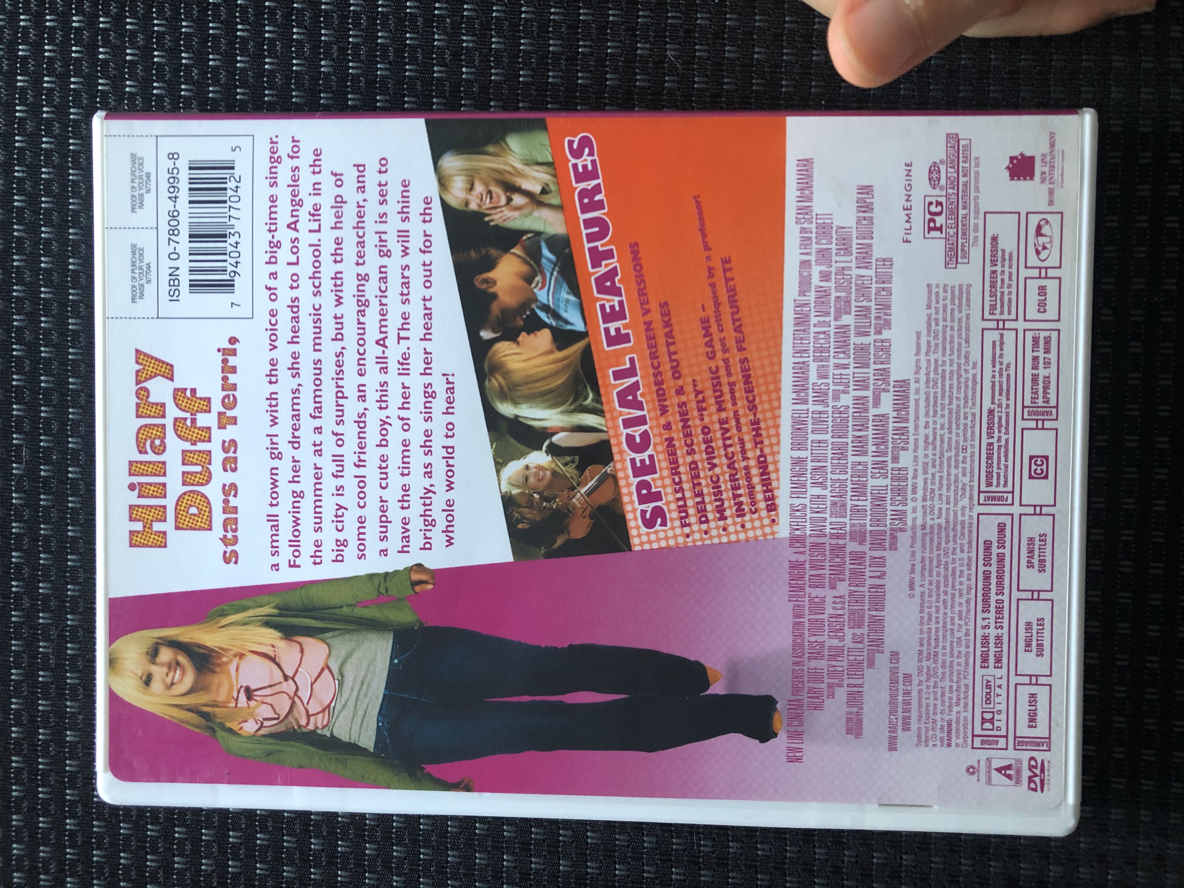 Raise Your Voice DVD movie collectible [Barcode 794043770425] - Main Image 3
