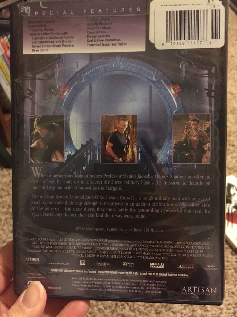Stargate DVD movie collectible [Barcode 012236111276] - Main Image 2