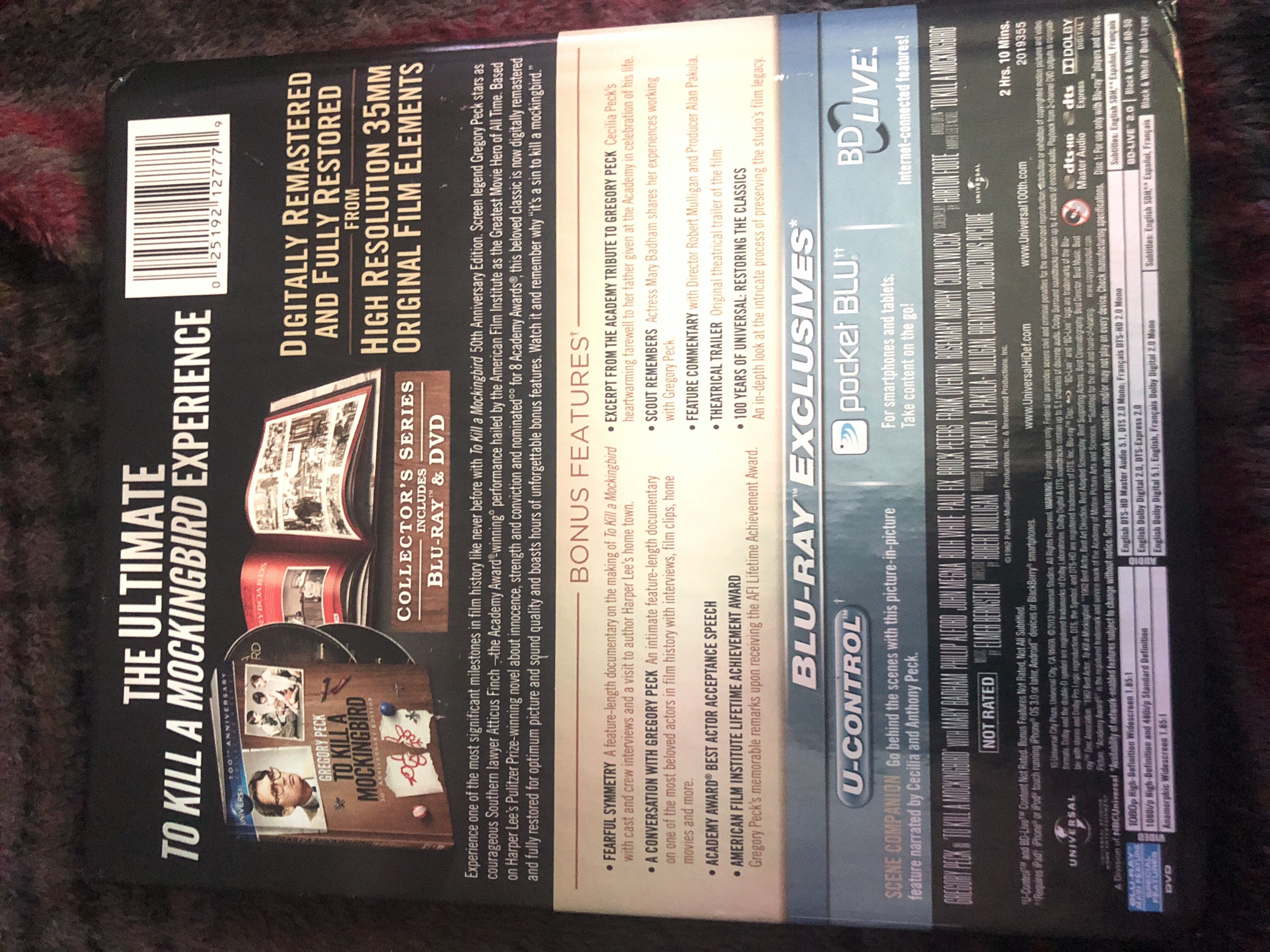To Kill a Mockingbird Blu-ray movie collectible [Barcode 025192127779] - Main Image 2