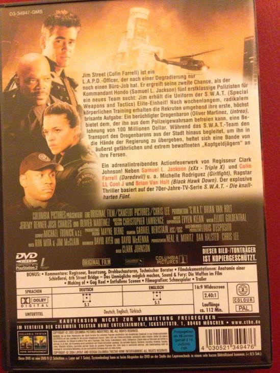 S.W.A.T. - Die Spezialeinheit DVD movie collectible [Barcode 4030521349476] - Main Image 2
