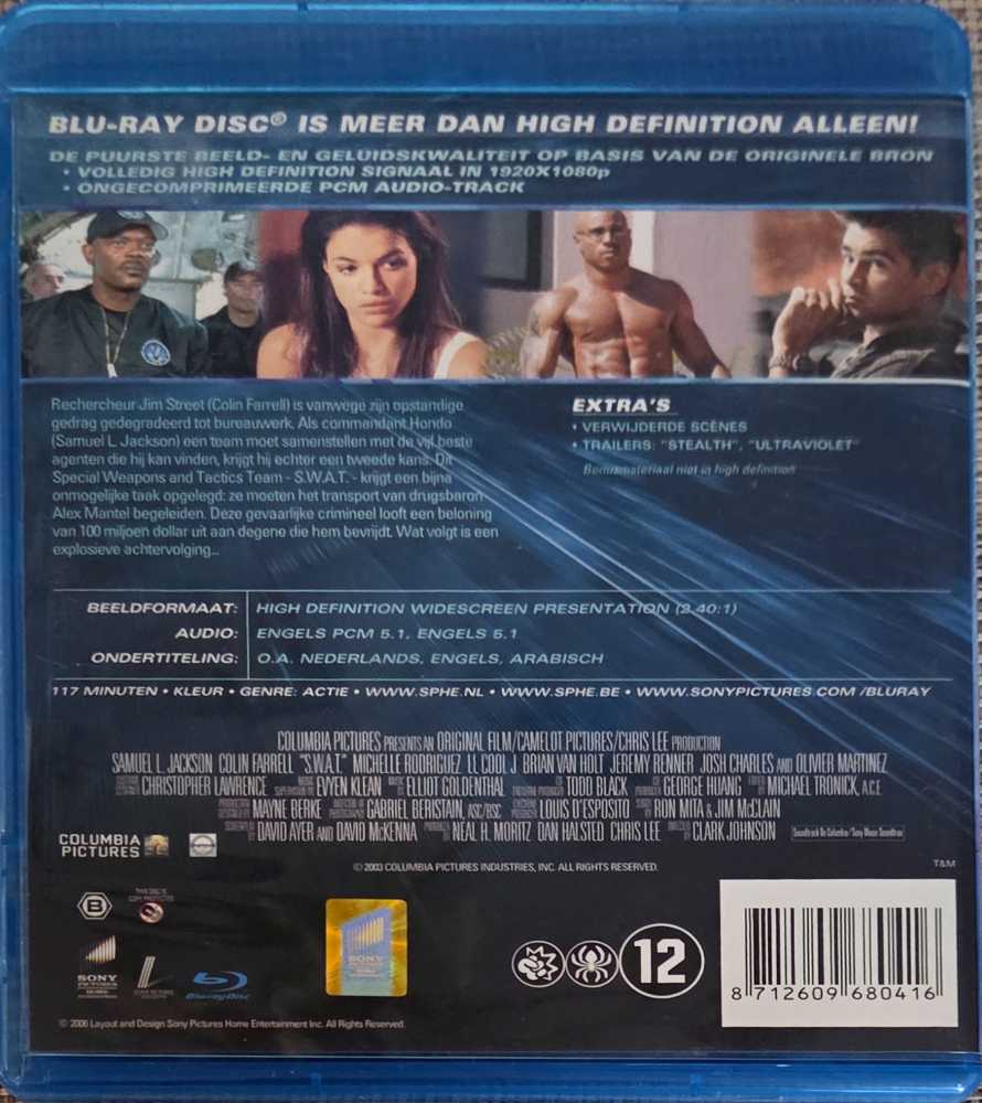 S.W.A.T. Blu-ray movie collectible [Barcode 8712609680416] - Main Image 2