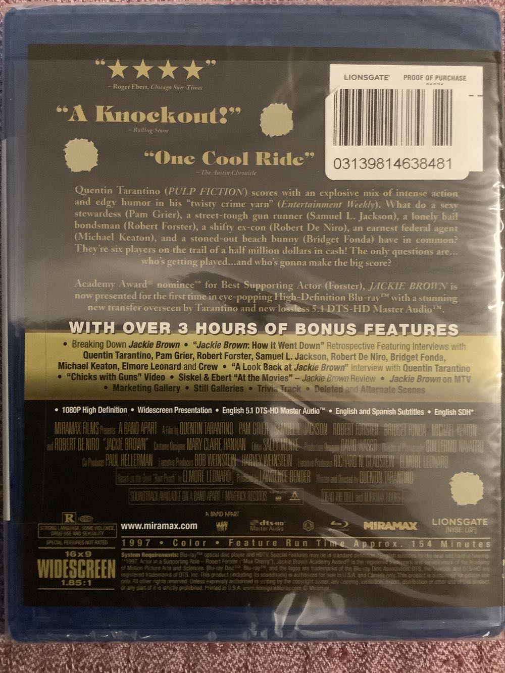 Jackie Brown Blu-ray movie collectible [Barcode 031398146384] - Main Image 2