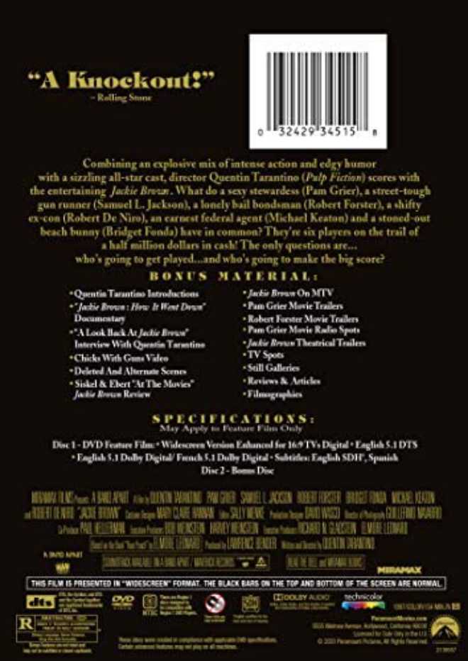 Jackie Brown Blu-ray movie collectible [Barcode 8411704970148] - Main Image 2